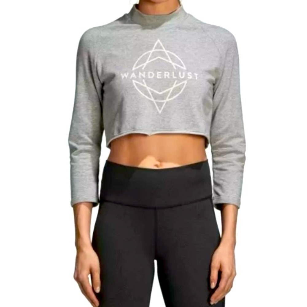 🍒NWT Women’s Adidas Wanderlust Cropped Long Sleeved Tee. Size: XS